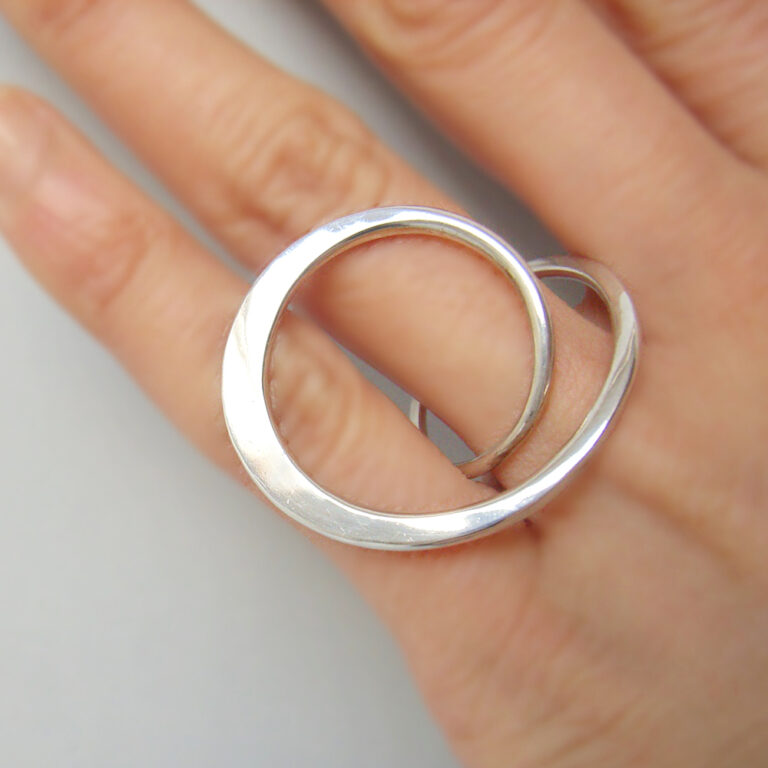 Forged silver ring – UZU