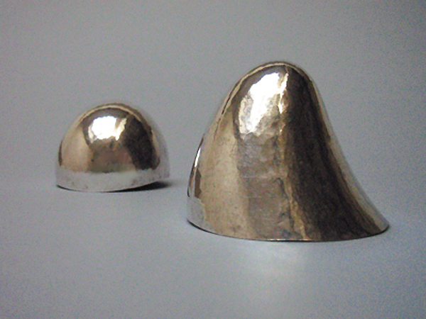 forged silver cups by Yuki Kamiya 
