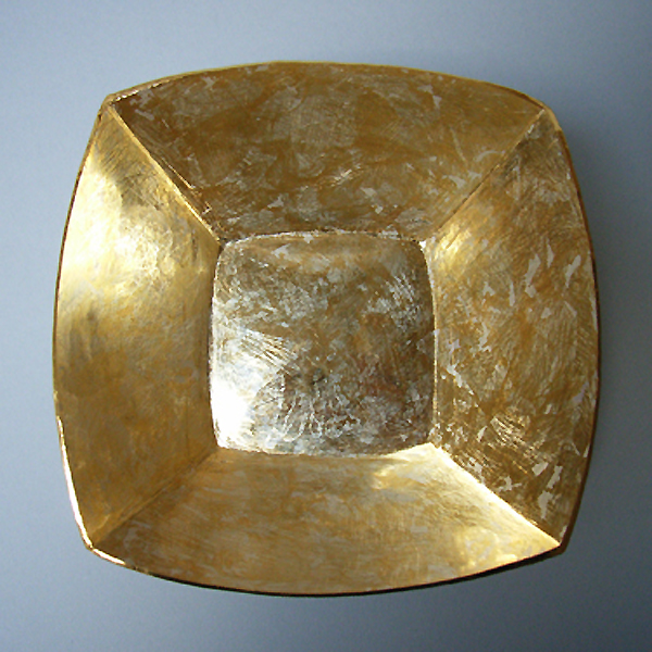 forged silver square bowl