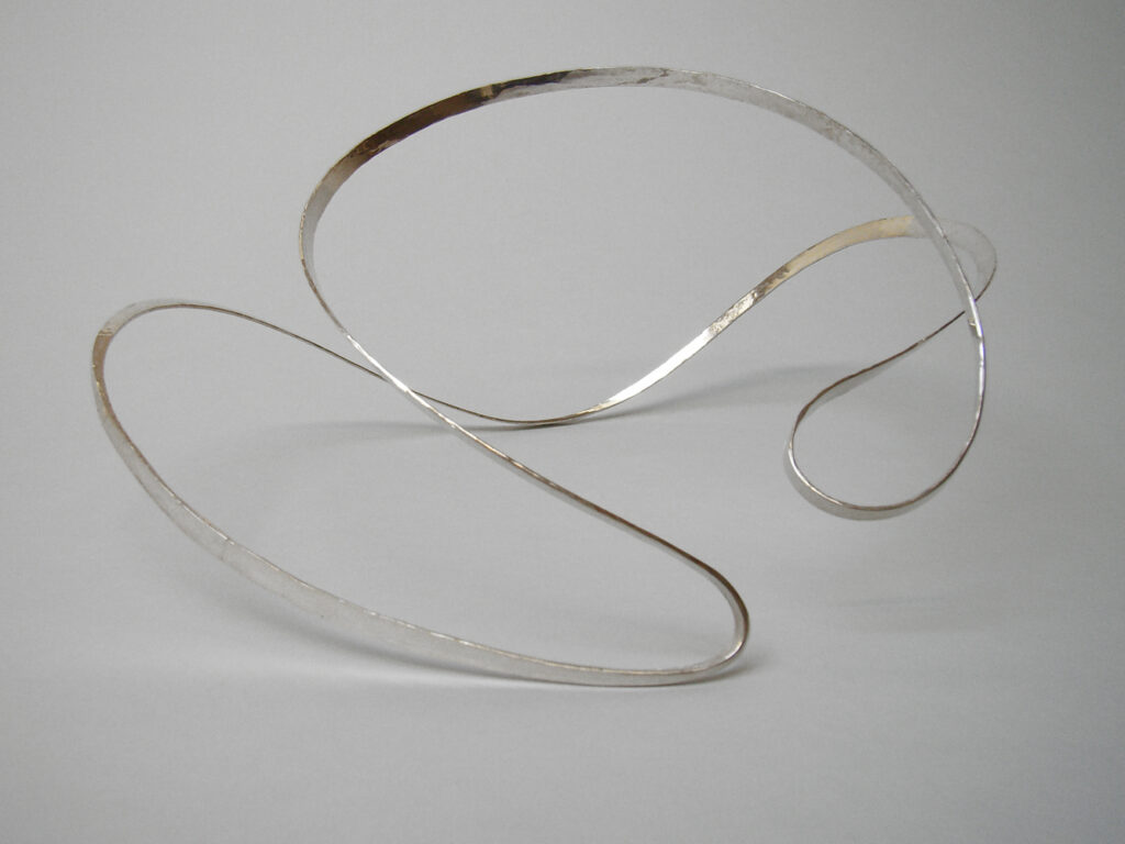 forged silver neckpiece by Yuki Kamiya