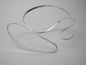 Forged silver necklace