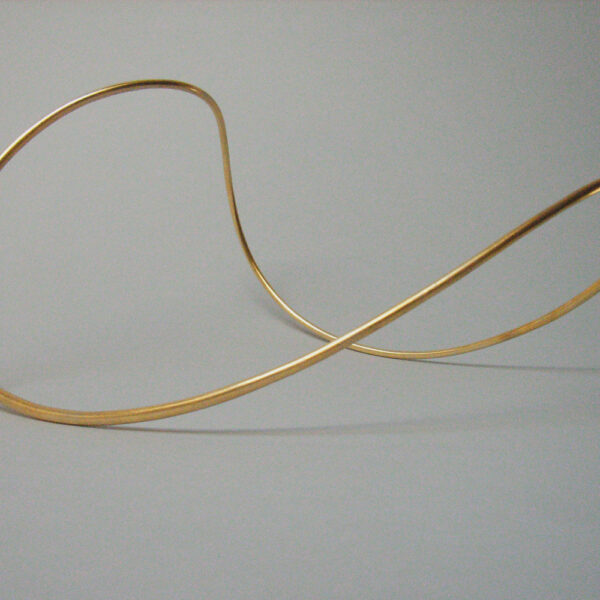 Neckpiece gold leaf finish