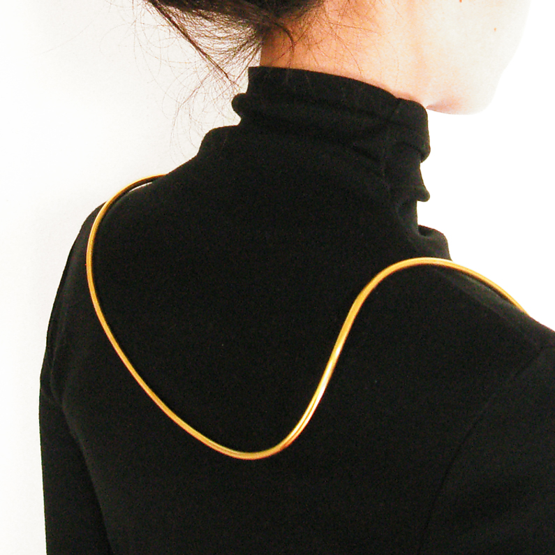 Neckpiece gold leaf finish by Yuki Kamiya in 2006