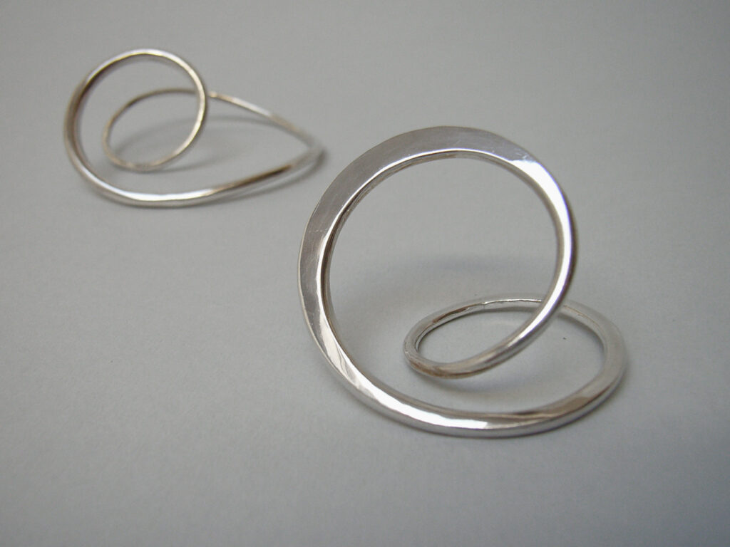 forged silver ring UZU designed and handmade by Yuki Kamiya in 2005