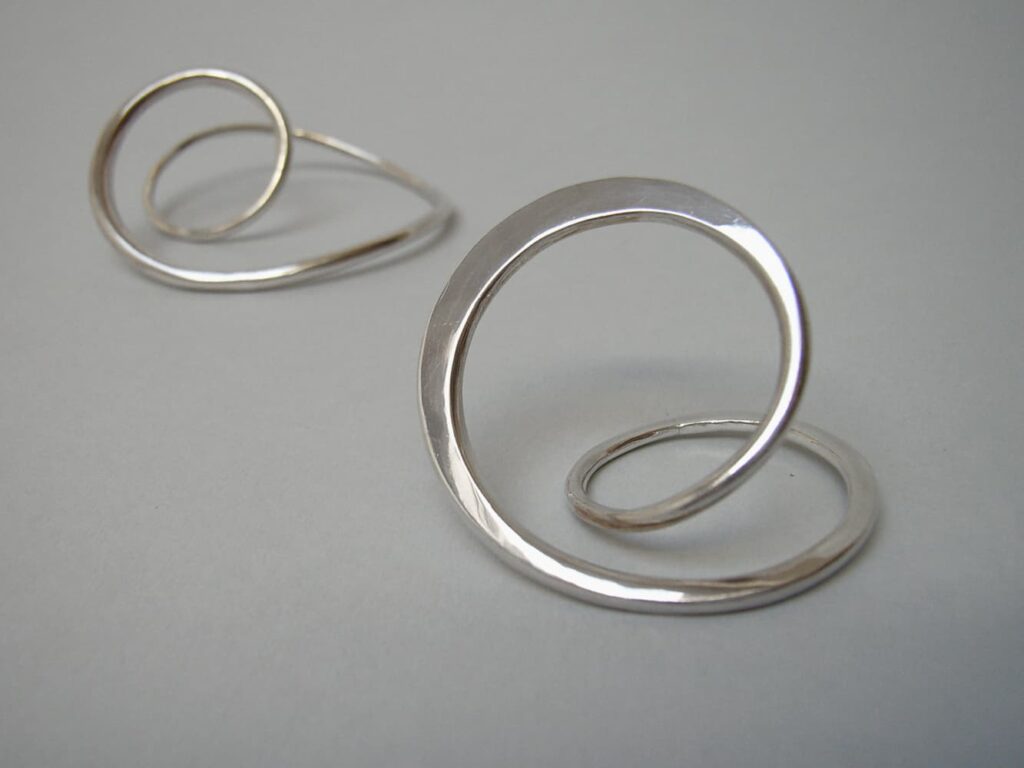 Hand-hammerd silver rings