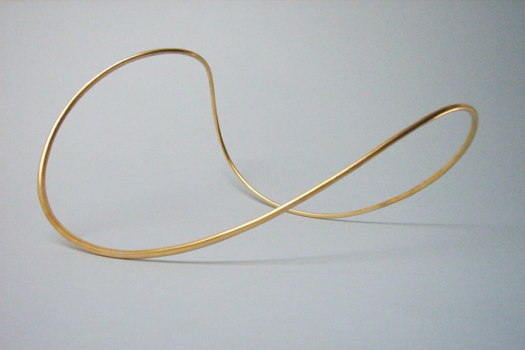 Neckpiece gilded with gold leaf 2006
