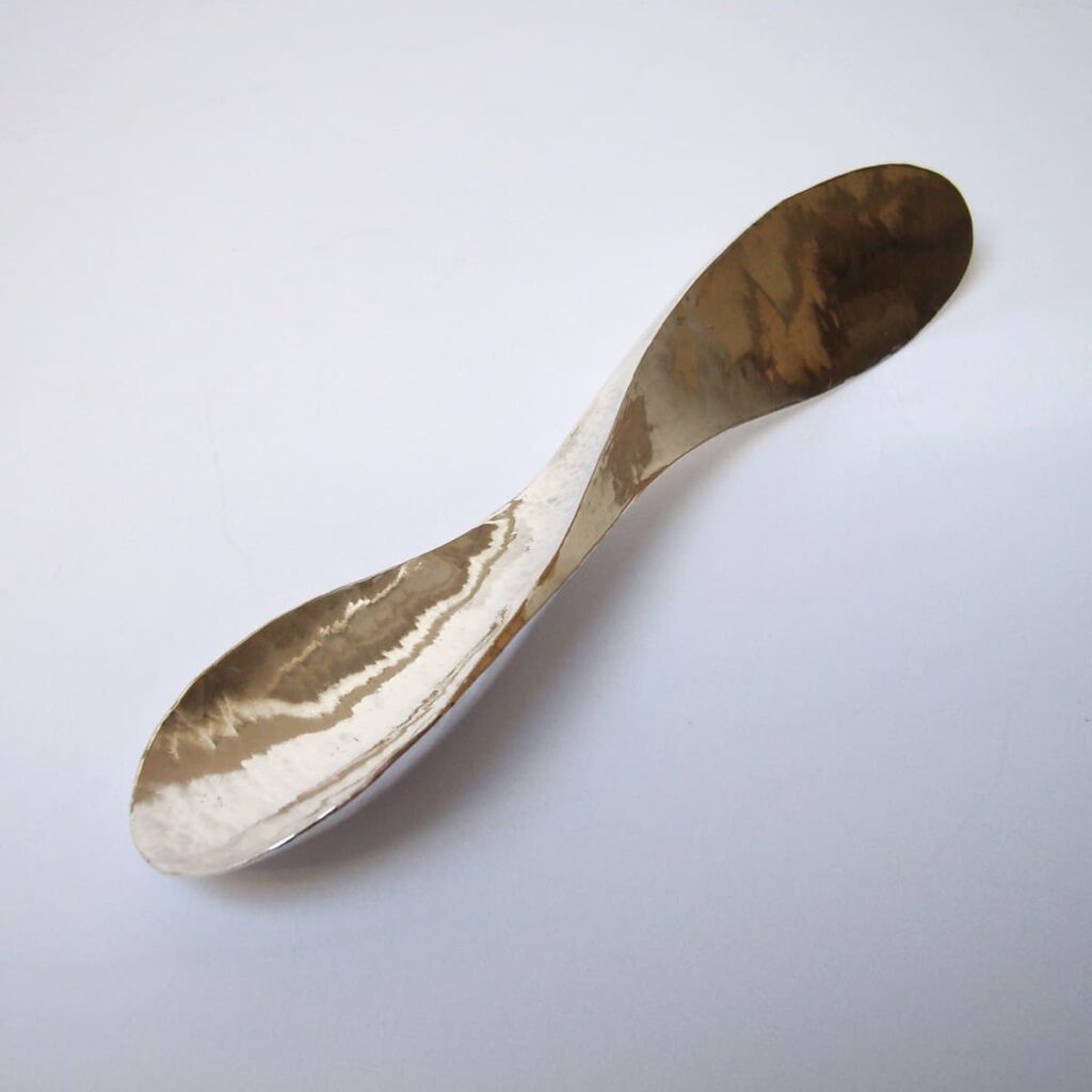 Hand hammerd silver spoon