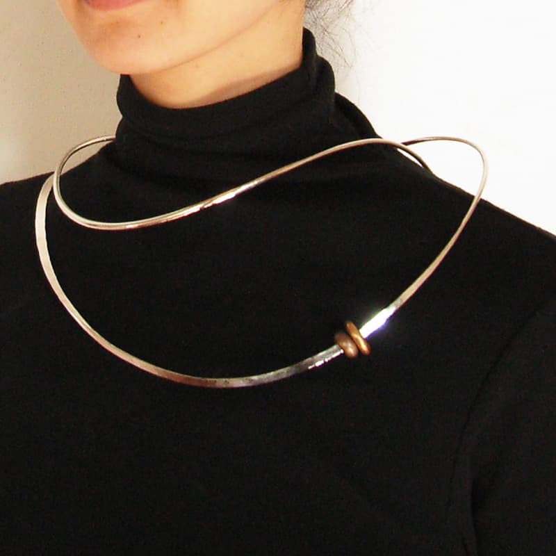 Hand hammerd silver neckpiece 2006