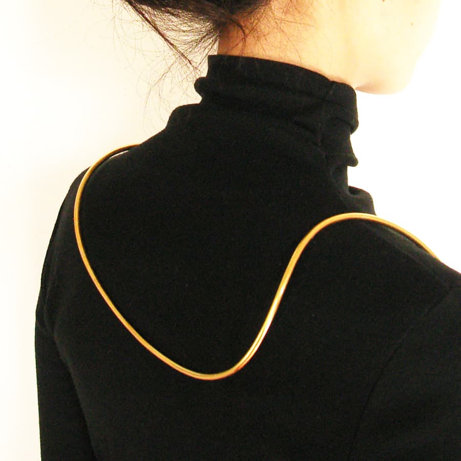 Neckpiece gilded with gold leaf 2006