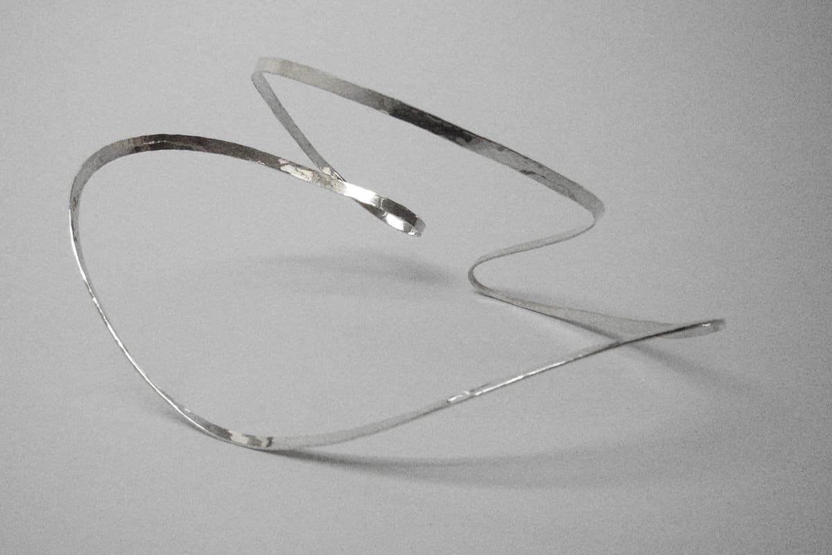 Hand hammerd silver neckpiece 2005