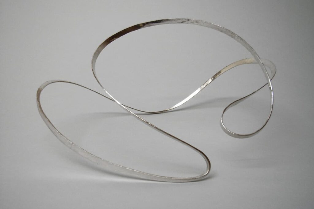 Hand hammerd silver neckpiece 2005